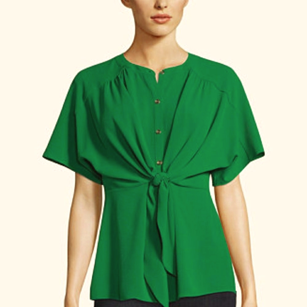 ECI Button Front Self Tie Top 🤩